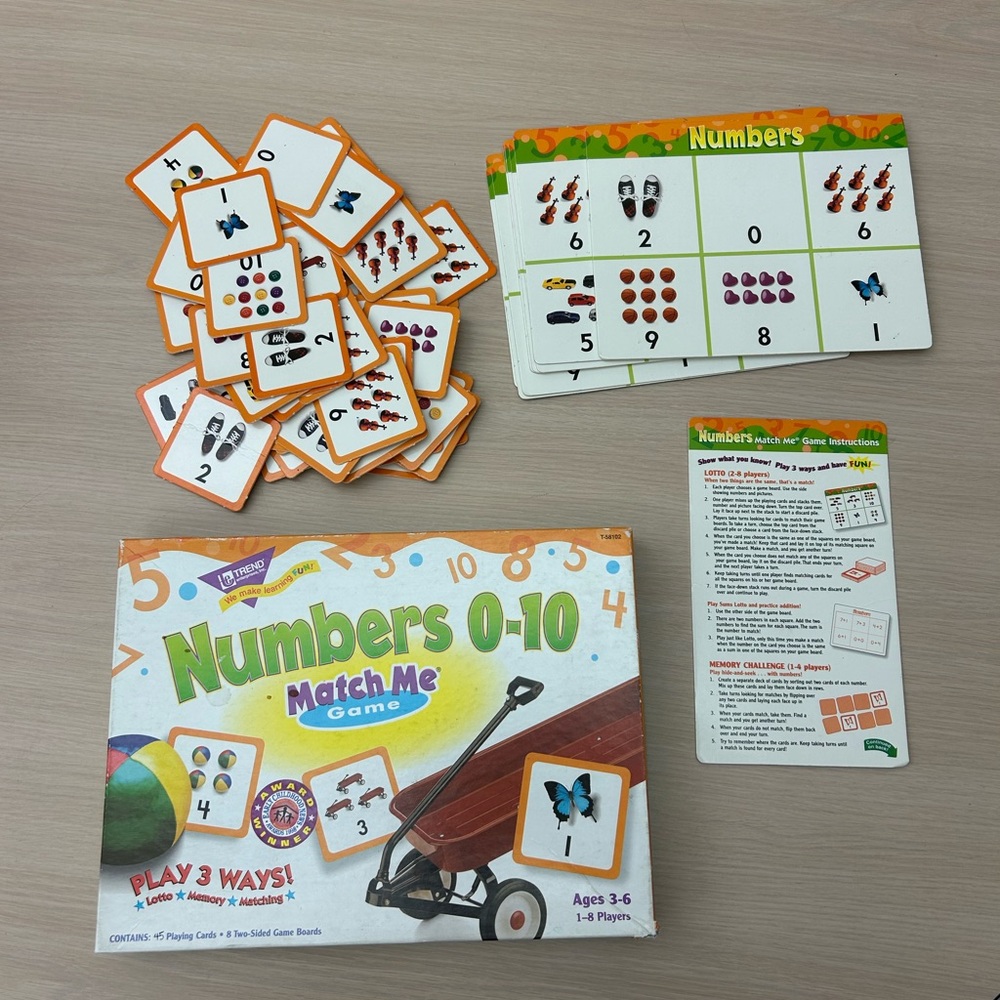 Numbers 0-10 Match Me Game